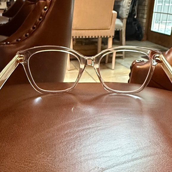 GUCCI clear/pink tint/gold prescription glasses Frame with soft case! - Picture 13 of 17